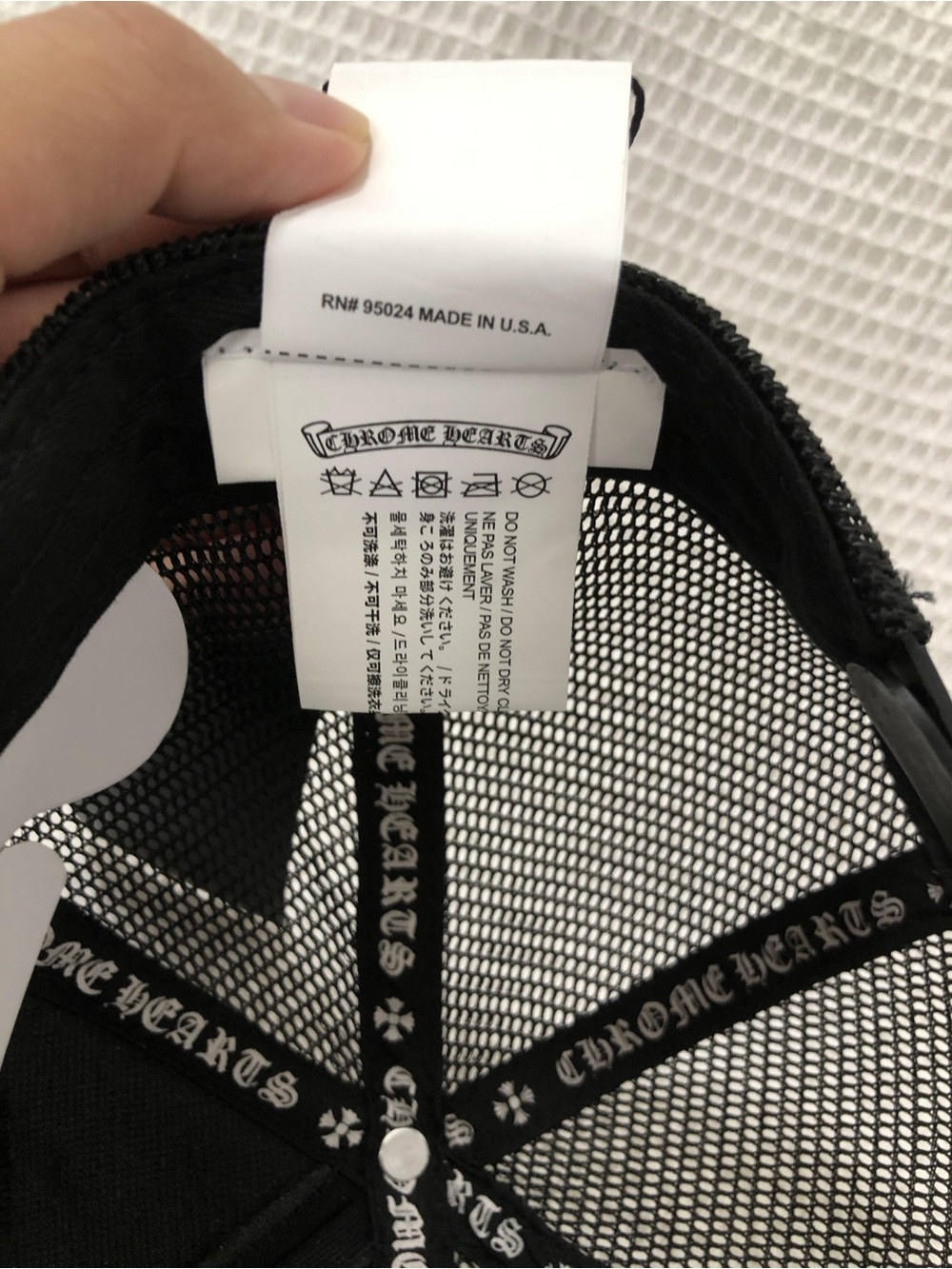 Chrome Hearts Black Trucker Hat White Embroidered Logo - Picture 11 of 12